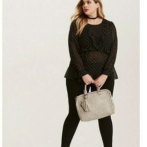 Torrid Sheer Poka Dot Blouse NWOT